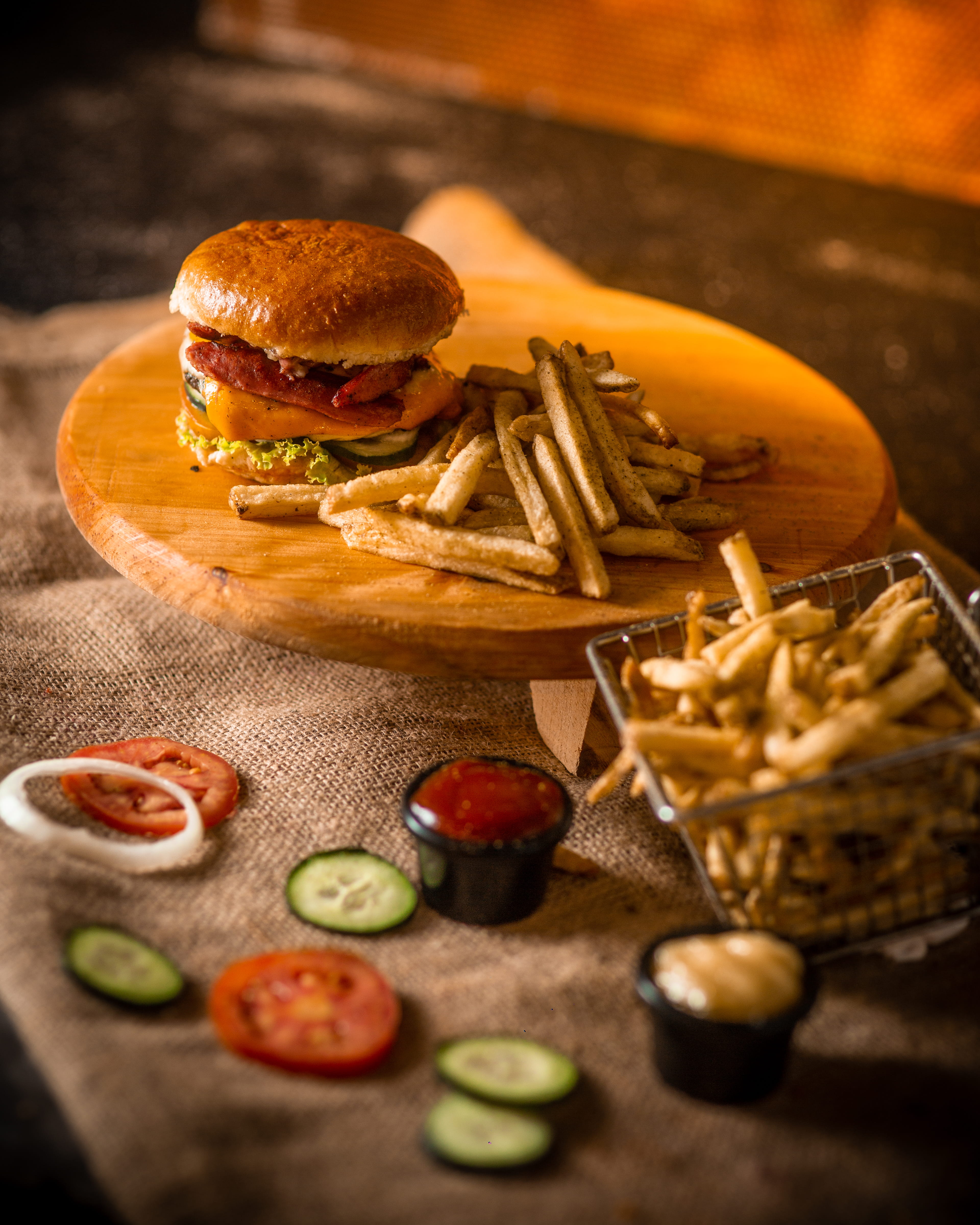 Sausage Cheese Burger