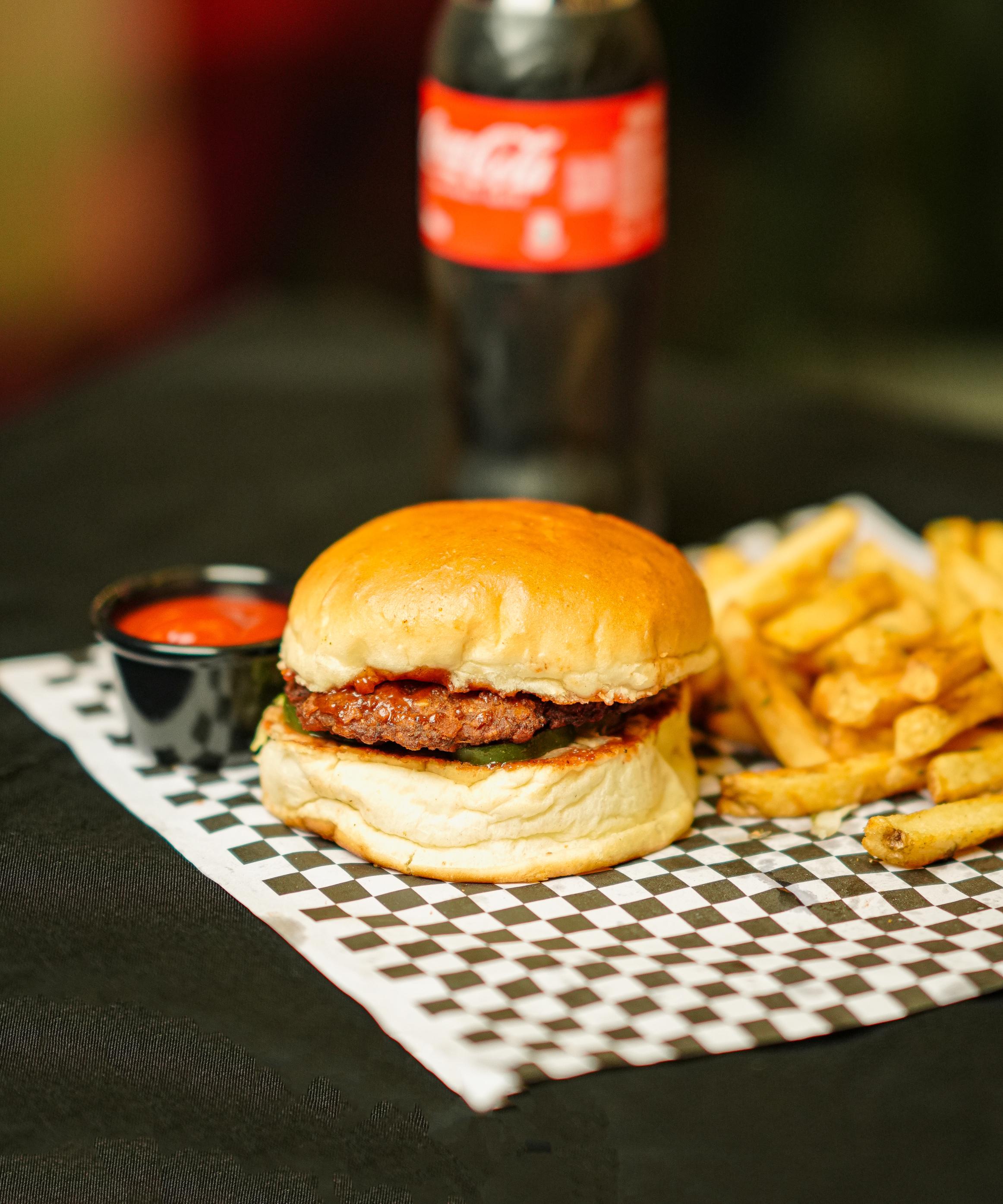 Spicy Fried Fish Burger